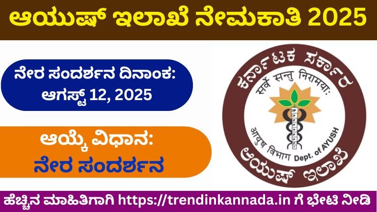 Ayush Department Bangalore Recruitment